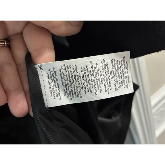 Lauren Ralph Lauren Women's Wool Dress Reefer Over Coat Size 14 LR2523 Black - Picture 8 of 10